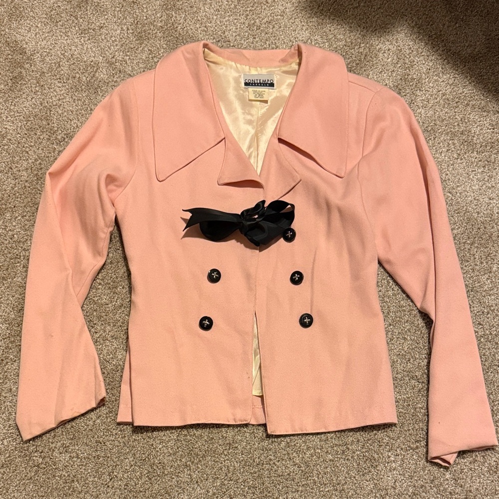 😎Pink Double-Breasted Women's Jacket🌸